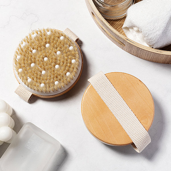 Dural Bath & Massage Brush Light Natural Bristles Olive Wood main image 1
