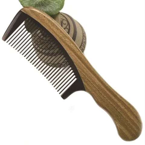 Handmade Wooden Anti-static Fine Tooth Horn Hair Comb