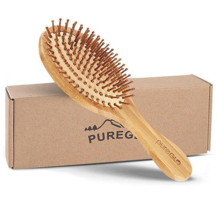 Shop Natural Bamboo Paddle Hair Brush Oval For Sale, Bamboo Natural