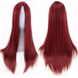 Natürliche lange glatte Kunsthaarperücke für Damen