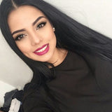 Natürliche lange glatte Kunsthaarperücke für Damen