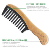 Natural Wooden Wide Tooth Horn Hair Comb