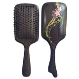 Black Sandalwood Painted Big Wooden Hair Brush