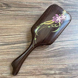 Black Sandalwood Painted Big Wooden Hair Brush