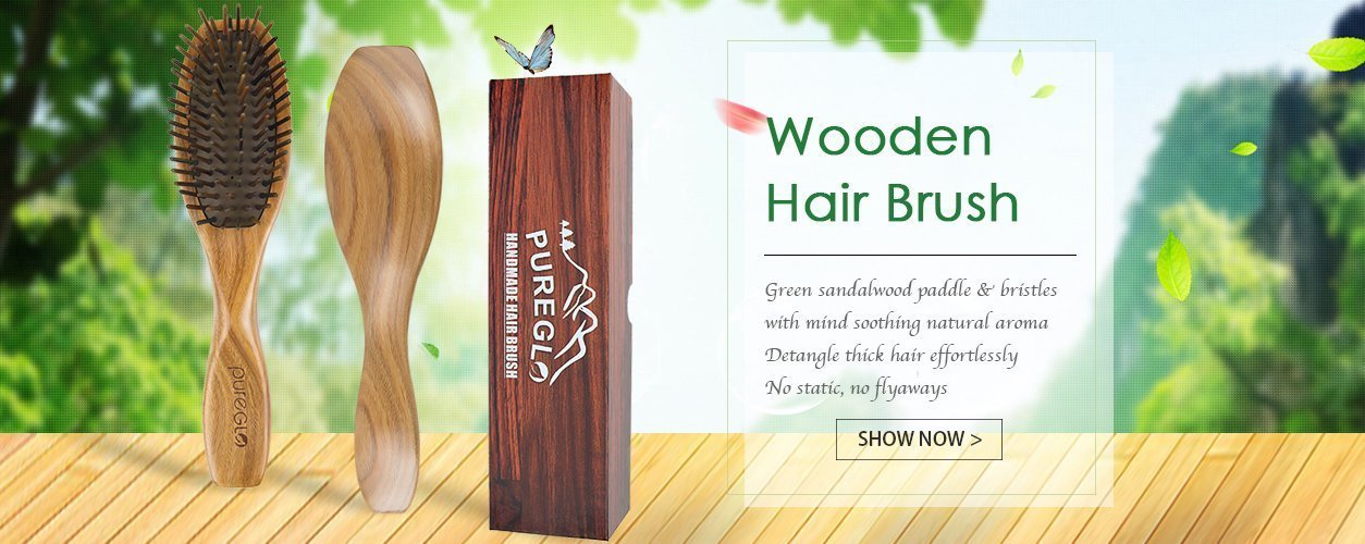 Green Sandalwood hair brush