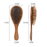 Retro Simple Wooden Massage Scalp Hair Brush Salon