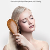 Retro Simple Wooden Massage Scalp Hair Brush Salon