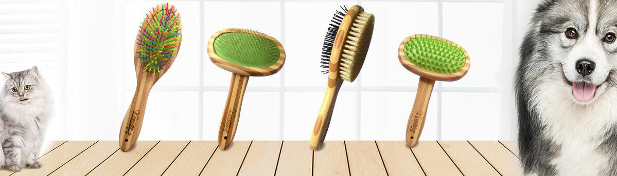 wooden pet brush