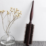 Natural Brown Bristle Cylinder Hair Brush