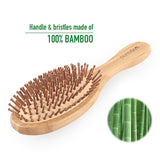 Natural Bamboo Paddle Hair Brush Oval