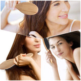 Natural Bamboo Paddle Boar Bristle Hair Brush