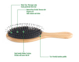 Natural Bamboo Paddle Boar Bristle Hair Brush