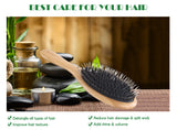 Natural Bamboo Paddle Boar Bristle Hair Brush