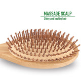 Natural Bamboo Paddle Hair Brush Oval
