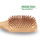 Natural Bamboo Paddle Hair Brush Square Small