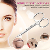 Eyebrow Tweezers & Scissors Set 5-piece