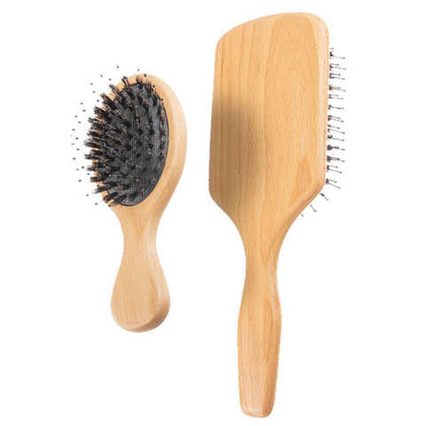Antistatic Natural Beech Bristles Hair Brush