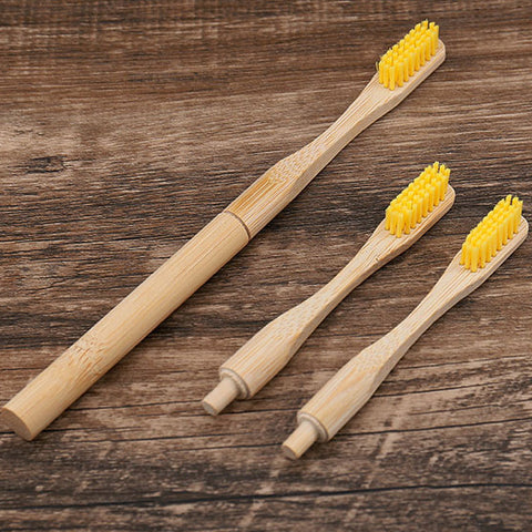 Biodegradable Replaceable Adult Natural Bamboo Toothbrush