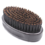 Black Wooden Bristle Travel Beard Brush