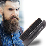 Black Wooden Bristle Travel Beard Brush