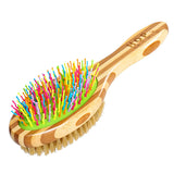 Color Boar Bristles Double Sided Clean Grooming Pet Brush