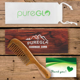 Green Sandalwood Wide Tooth Aroma Handmade Hair Comb