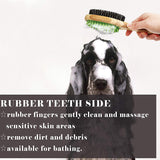 Double Sided Boar Bristles Clean Grooming Pet Brush