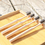 Eco-Friendly Natural Bamboo Charcoal Toothbrushes 5 Packs