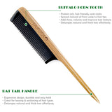 Handmade Fine Tooth Green Wooden Pointed Horn Comb