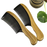 Handmade Wooden Anti-static Fine Tooth Horn Hair Comb