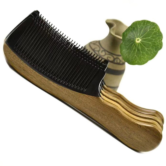 Handmade Wooden Anti-static Fine Tooth Horn Hair Comb – pureGLO Naturals