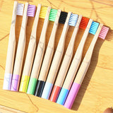 Natural Bamboo Colorful Kid Soft Toothbrush 6 Pack