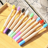 Natural Bamboo Colorful Soft Toothbrush 6 Packs For Kids