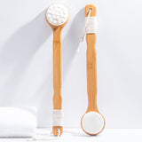 Natural Bamboo Long-handled Bath Brush Cat Claw Body Brush