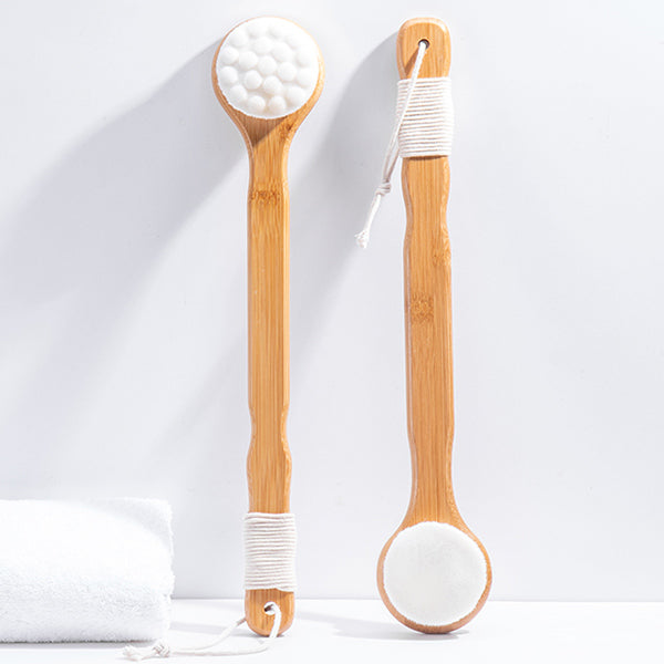 Natural Bamboo Long-handled Bath Brush Cat Claw Body Brush