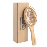 Natural Bamboo Paddle Hair Brush Oval