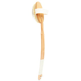 Natural Boar Bristles Curved Handle Removable Shower Bath Brush