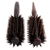 Natural Brown Bristle Cylinder Hair Brush