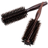 Natural Brown Bristle Cylinder Hair Brush