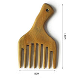 Natural Sandalwood Massage Wide-tooth Curly Hair Comb