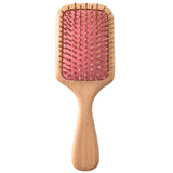 Natural Wooden Massage Square Colored Hair Brush