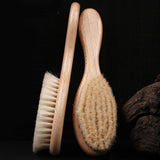 Natural Wooden Soft Wool Beard Brush