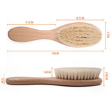 Natural Wooden Soft Wool Beard Brush