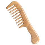 Natural Massage Wooden Wide Tooth Curly Hair Comb