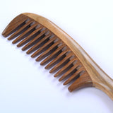 Natural Wooden Fine-tooth And Wide Tooth Hair Comb Set