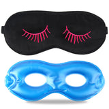 Pure Silk Sleep Mask +Reusable Cold/Hot Therapy SPA Gel Eye Mask Set