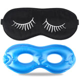 Pure Silk Sleep Mask +Reusable Cold/Hot Therapy SPA Gel Eye Mask Set