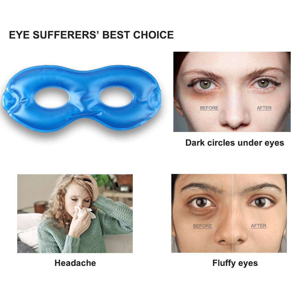 Pure Silk Sleep Mask +Reusable Therapy SPA Gel Eye Mask Set – pureGLO ...