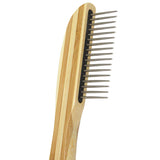 Stainless Steel Long-tooth Bamboo Pet Comb Dog Grooming Comb