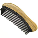 Wooden Fine Tooth Horn Hair Comb Without Handle